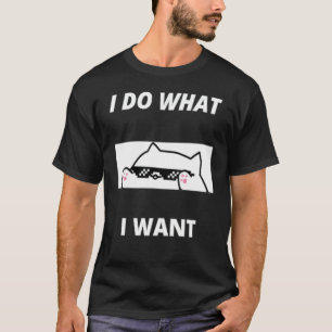 Camiseta Faça O Que Eu Quero Gato Preto Copo Vermelho Gráfi