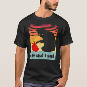 Camiseta Faça O Que Eu Quero Nt Vintage Bl Ack Cat Red C Up