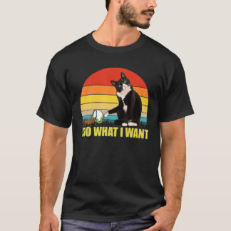 Camiseta Faça o que eu quero que a taça de café de gato tux