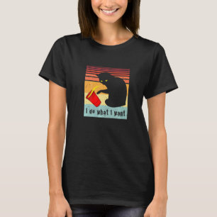 Camiseta Faça o que eu quero... Vintage Black Cat Red Cup