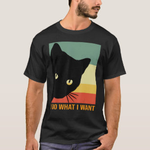 Camiseta Faça o que eu quero... Vintage Black Cat Red Cup