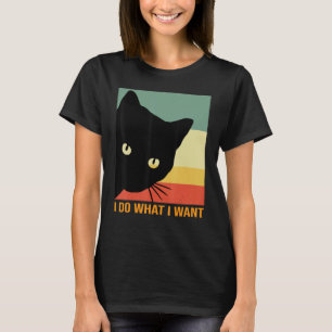 Camiseta Faça o que eu quero... Vintage Black Cat Red Cup