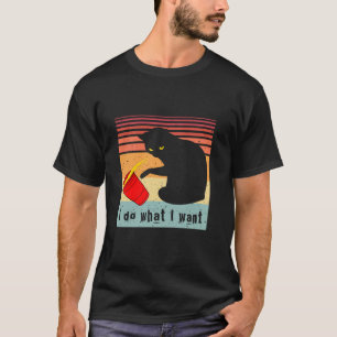 Camiseta Faça o que eu quero, Vintage Black Cat Red Cup Eng