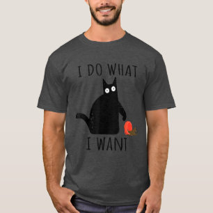 Camiseta Faça O Que Quero Com Café De Gato. 