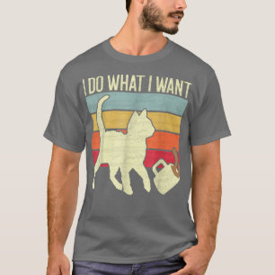 Camiseta Faça o que quiser Derramares de Cat Café Vintage E
