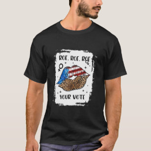 Camiseta Faça o seu voto feminista Lábios de padrões de ban