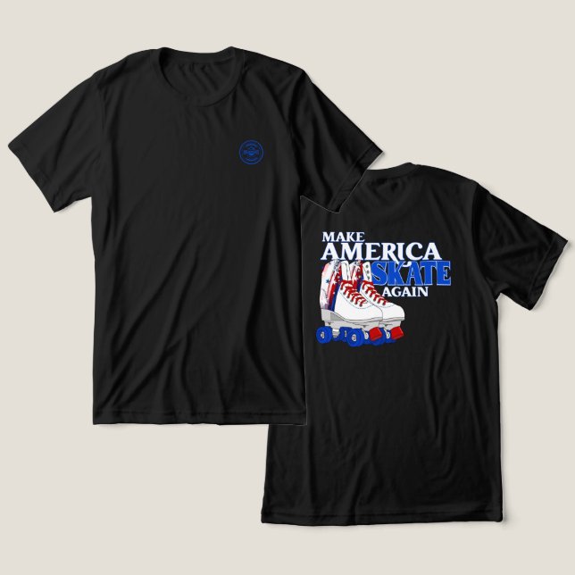 Camiseta Faça o Skate da América novamente - gráficos trase (Design Frente e Verso)