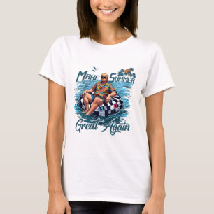 Camiseta Faça o Verão Grande Novamente Trump Férias Havaí V