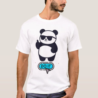 Camiseta Faça Panda Motivacional Vibrações Relaxantes