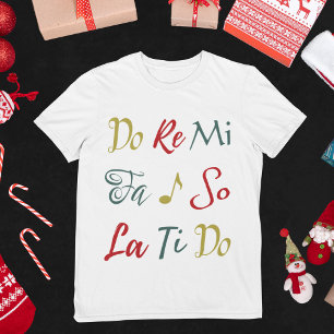 Camiseta Faça Re Mi Um Bastante Som Musical de Natal