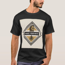 Camiseta Faça Seu Movimento – Design de Peça de Xadrez