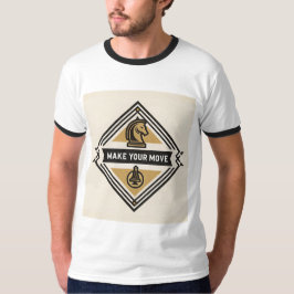 Camiseta Faça Seu Movimento – Design de Peça de Xadrez