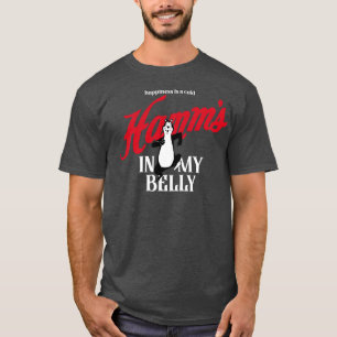 Camiseta Faça sua barriga feliz com uma Cerveja Hamms