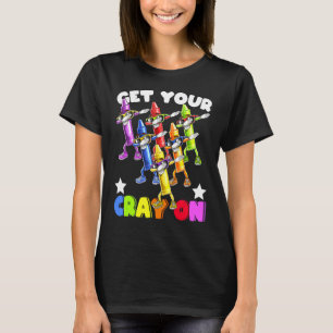 Camiseta Faça Sua Crídia De Dabbing Crayons De Volta À Rua 