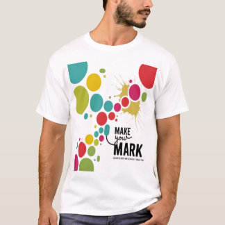 Camiseta faça sua marca - pontos coloridos