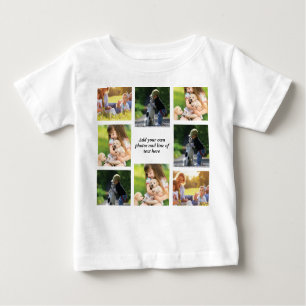 Camiseta Faça sua própria colagem de fotos e texto