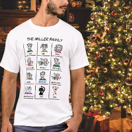 Camiseta Faça sua própria Colagem Instantânea da Família de