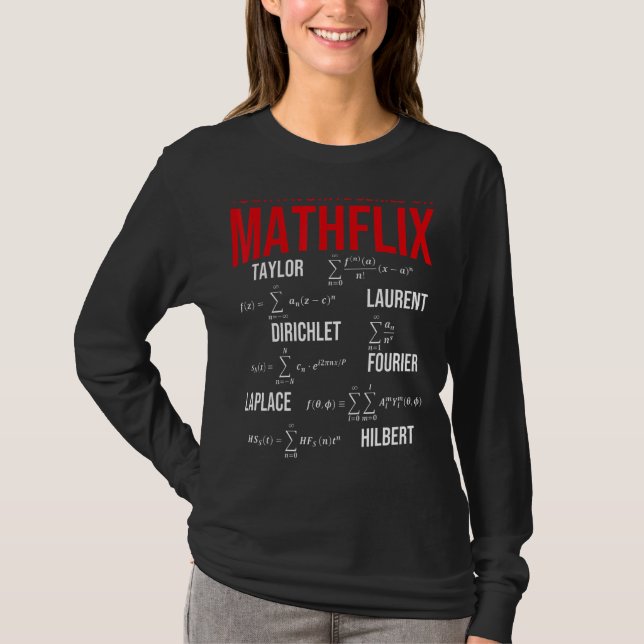 Camiseta Faça Sua Série Favorita De Mathflix Math Teache (Frente)
