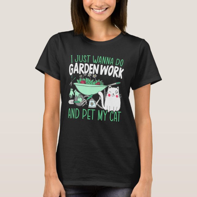 Camiseta Faça Trabalho De Jardim E Coloque Minhas Ferrament (Frente)
