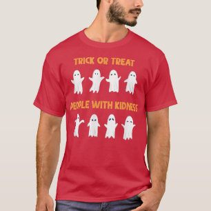 Camiseta Faça truques ou trate Pessoas com bondade no Dia d