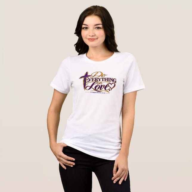 Camiseta Faça tudo com Amor (Frente Completa)