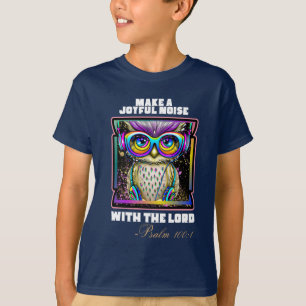 Camiseta Faça um barulho alegre e uma fé cristã