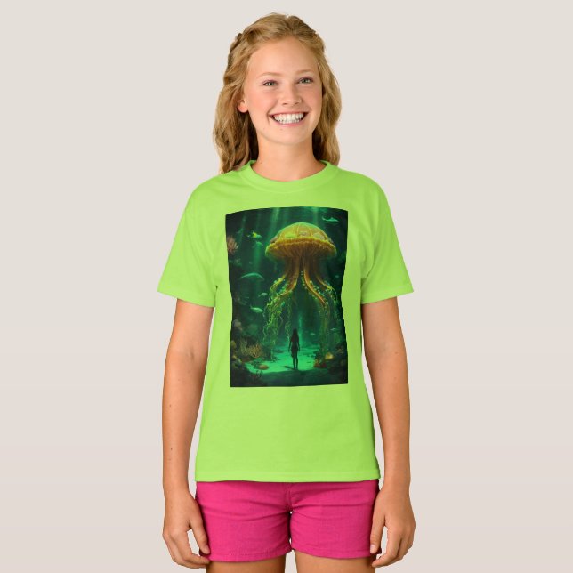 Camiseta Faça um salto com esta maravilha marinha mesmeriza (Frente Completa)