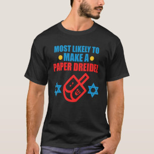 Camiseta Faça um trabalho para Dreidel Jewah Hanukkah Jew F