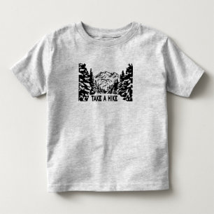 Camiseta Faça uma citação de Hike, paisagem monocromática d