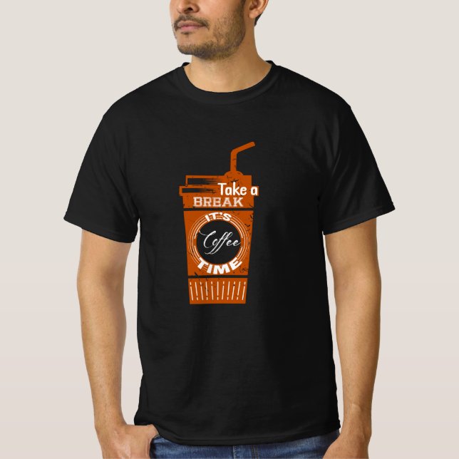 Camiseta Faça uma pausa É hora do café (Frente)