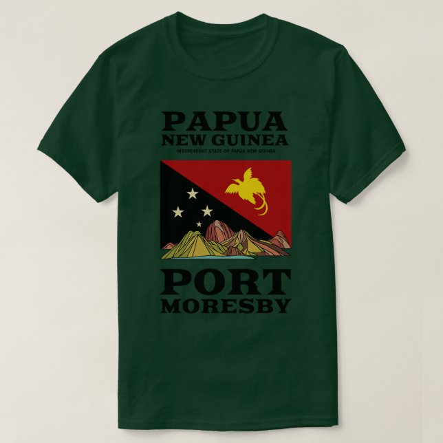 Camiseta faça uma viagem para Papua Nova Guiné (Frente do Design)