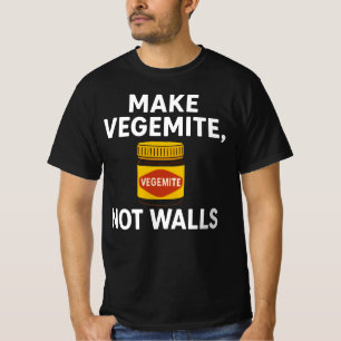 Camiseta Faça Vegemite Não Guerra Unidade Australiana Não D