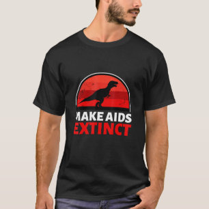 Camiseta Façamos a Aids extinta, em novembro Vestimos Verm