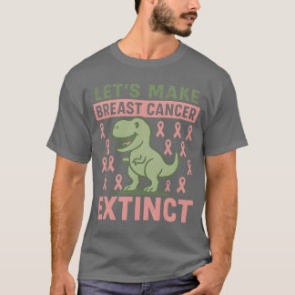 Camiseta Façamos O Cancer Da Mama Extintar Crianças De Dino