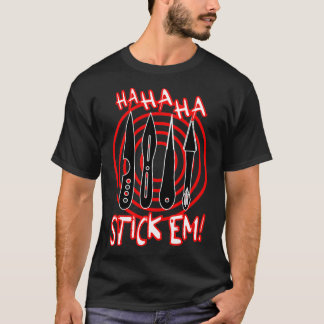 Camiseta Facas de Atiramento do Stickem HaHa e Destino 5