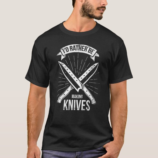 Camiseta Facas de fazer de preferencialmente Bladesmith Id (Frente)