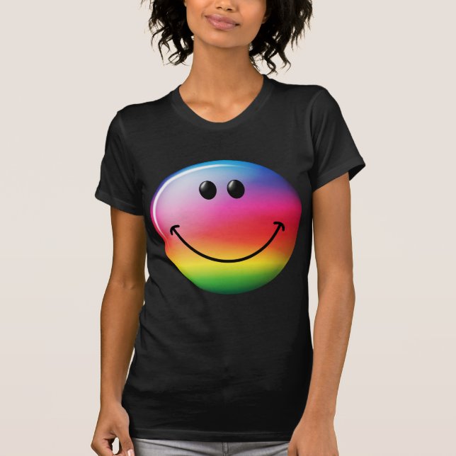 Camiseta Face arco-íris (Frente)