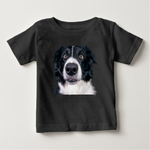 Camiseta Face de Cachorro Preto e Branco
