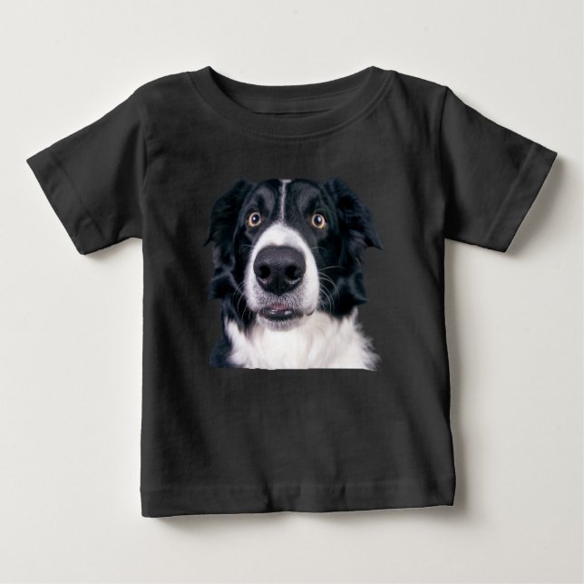 Camiseta Face de Cachorro Preto e Branco (Frente)