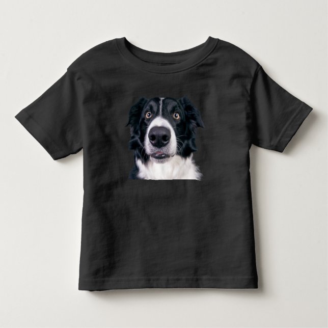 Camiseta Face de Cachorro Preto e Branco (Frente)