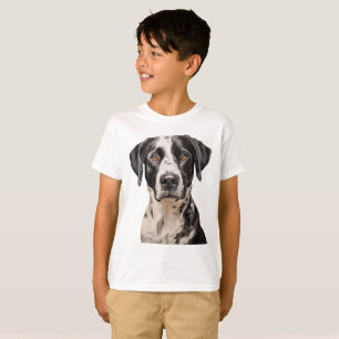 Camiseta Face de Cachorro Preto e Branco