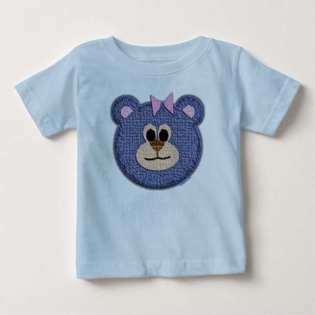 Camiseta Face do Urso de Teddy (arco rosa) (Frente)