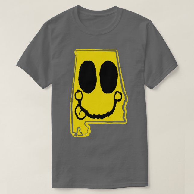 Camiseta Face feliz do Alabama com língua saindo da rua (Frente do Design)