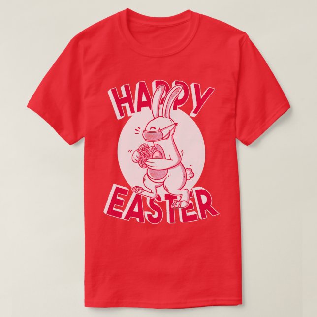 Camiseta Face Mask Easter Bunny (Frente do Design)