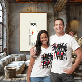 Camiseta Face Tribal abstrato - Vermelho roxo preto escuro