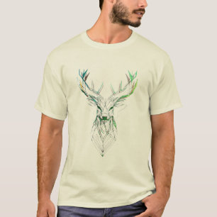 Camiseta Facetas Geométricas de um Cervo Selvagem Silencios