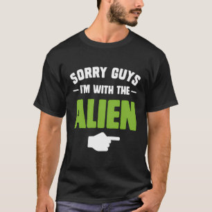 Camiseta Fácil Alienígena De Halloween Que Estou Com O Ali