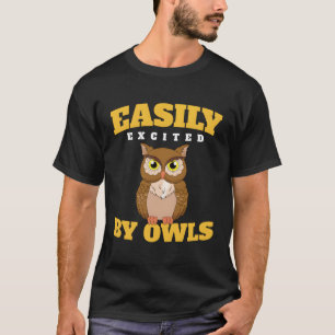 Camiseta Fácil Animação Por Aves De Coruja De Entusiasta De