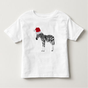 Camiseta Fácil de Zebra Natal com Papai Noel