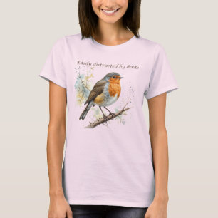 Camiseta Fácil distração com a citação divertida do Birds
